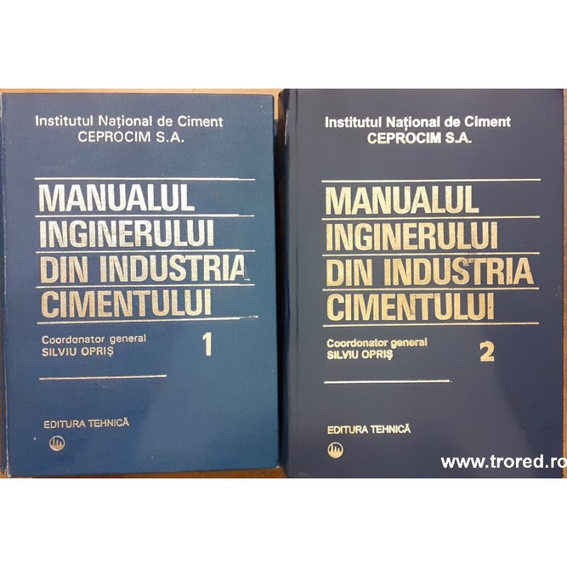 Manualul inginerului din industria cimentului 2 volume
