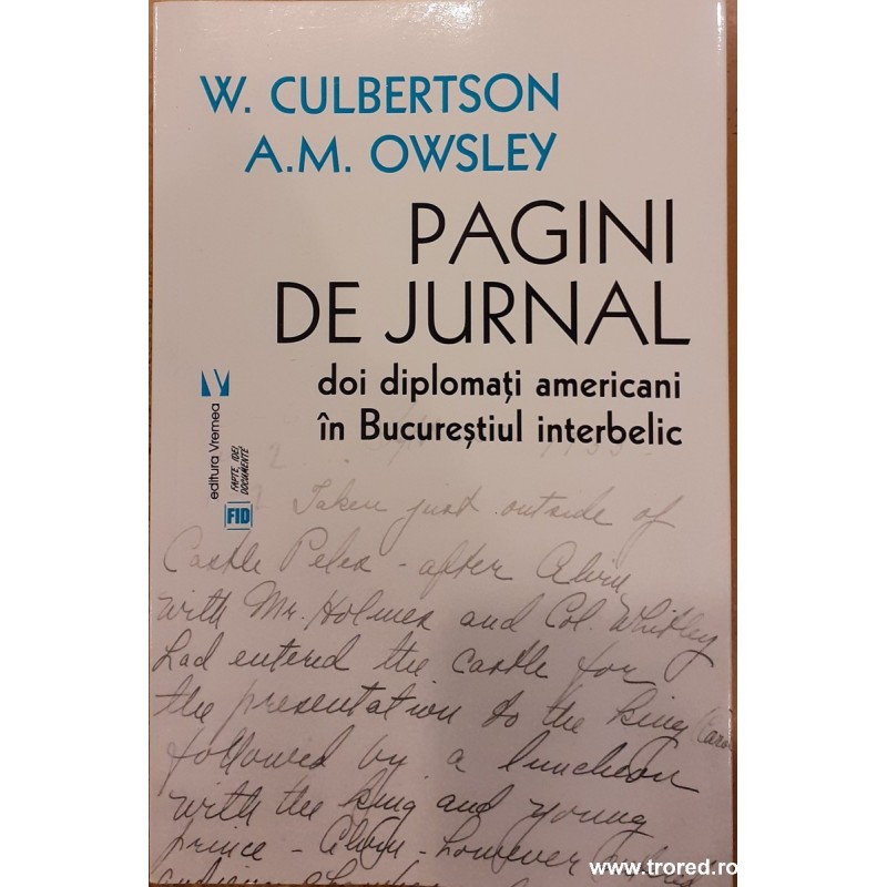 Pagini de jurnal doi diplomati americani in Bucurestiul interbelic