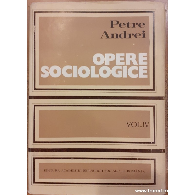 Opere sociologice vol.4