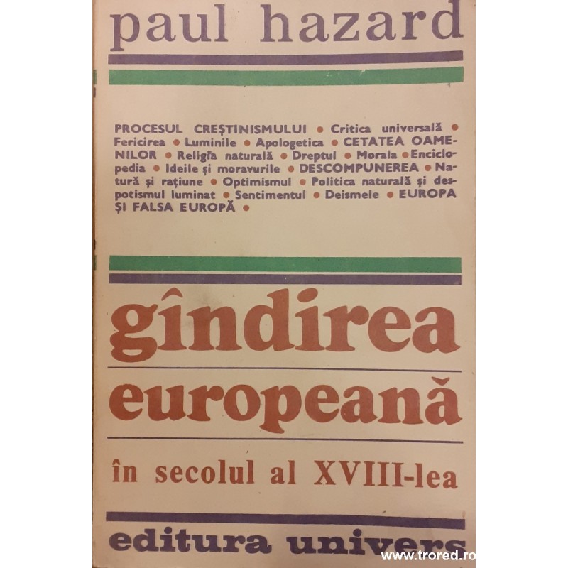 Gandirea europeana in secolul al XVIII-lea