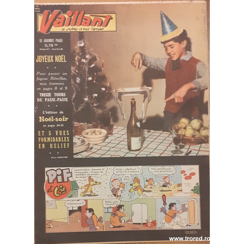 Revista Vaillant Le journal le plus captivant nr. 867 decembrie 1961