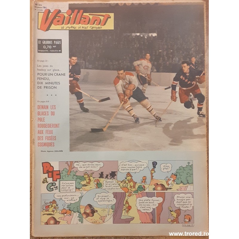 Revista Vaillant Le journal le plus captivant nr. 870 ianuarie 1962