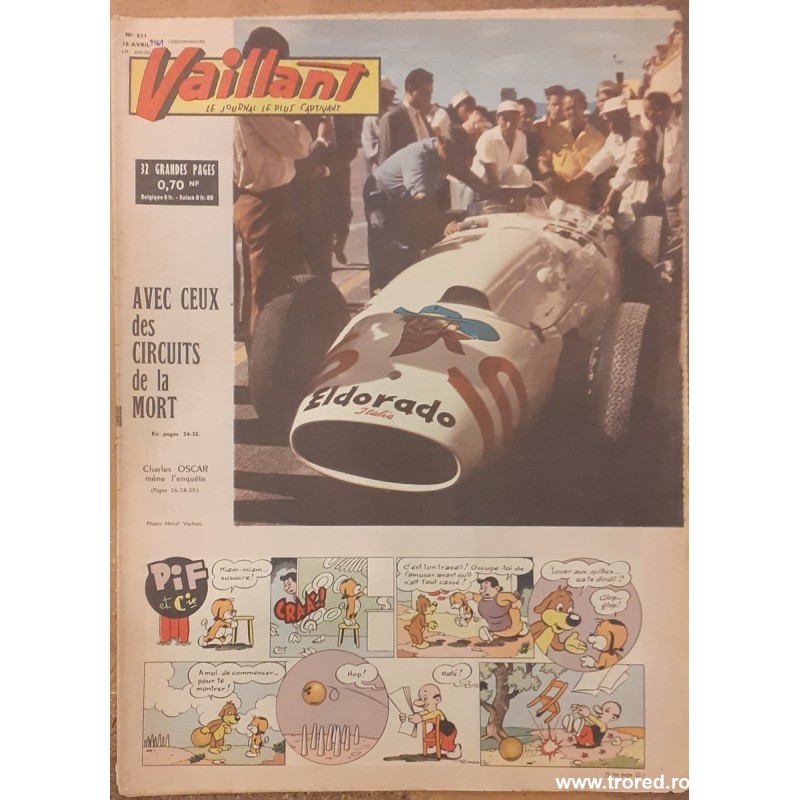 Revista Vaillant Le journal le plus captivant nr. 831 aprilie 1961