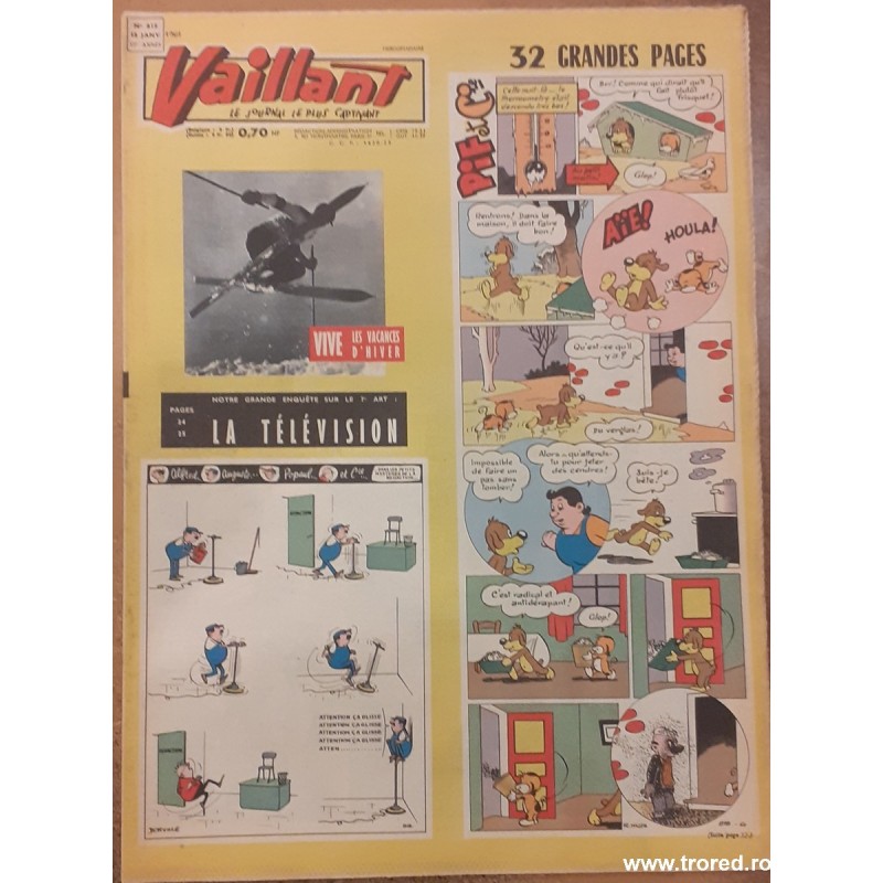 Revista Vaillant Le journal le plus captivant nr. 818 ianuarie 1961