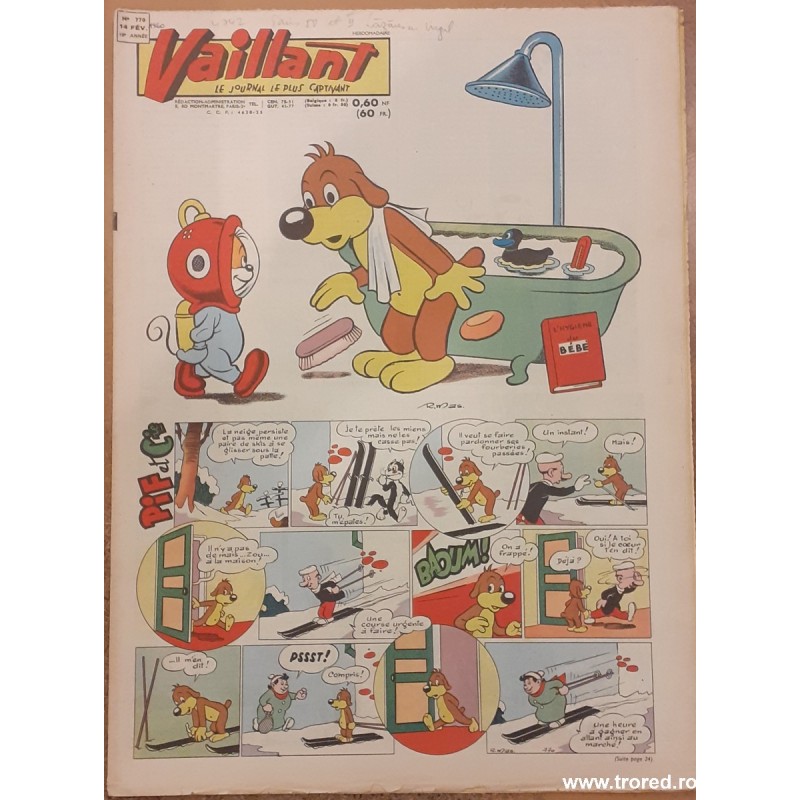 Revista Vaillant Le journal le plus captivant nr. 770 februarie 1960