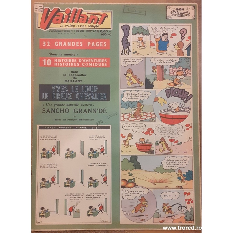 Revista Vaillant Le journal le plus captivant nr. 798 august 1960