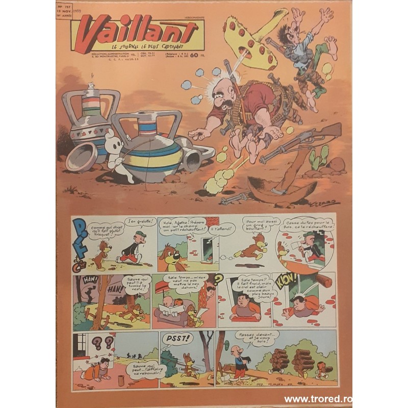 Revista Vaillant Le journal le plus captivant nr. 757 noiembie 1959