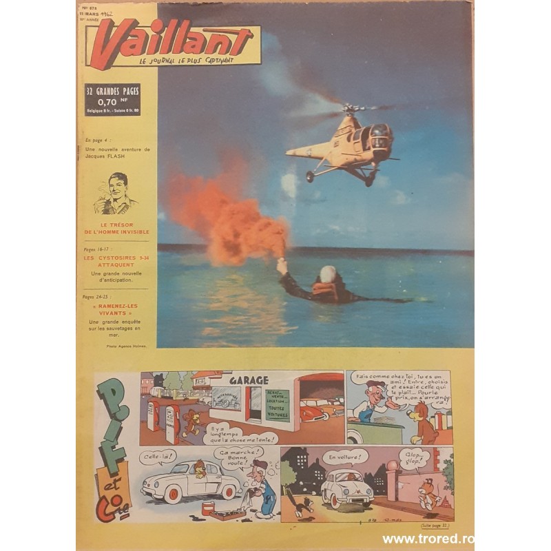 Revista Vaillant Le journal le plus captivant Nr. 878 martie 1962