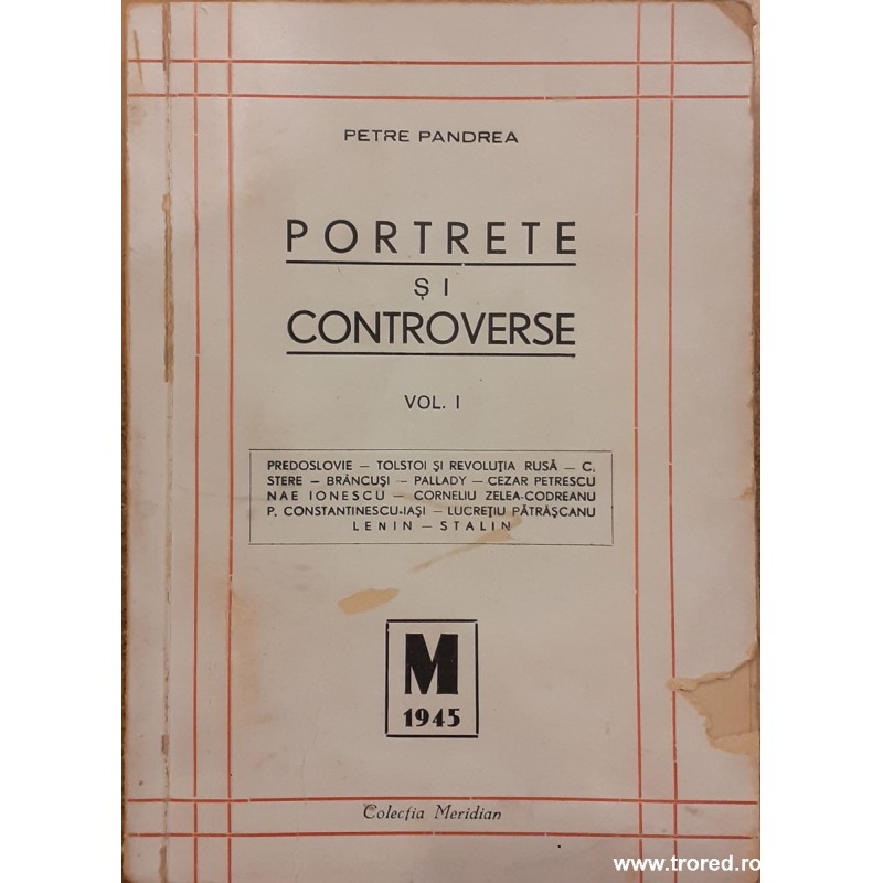 Portrete si controverse volumul 1 (Dedicatie)