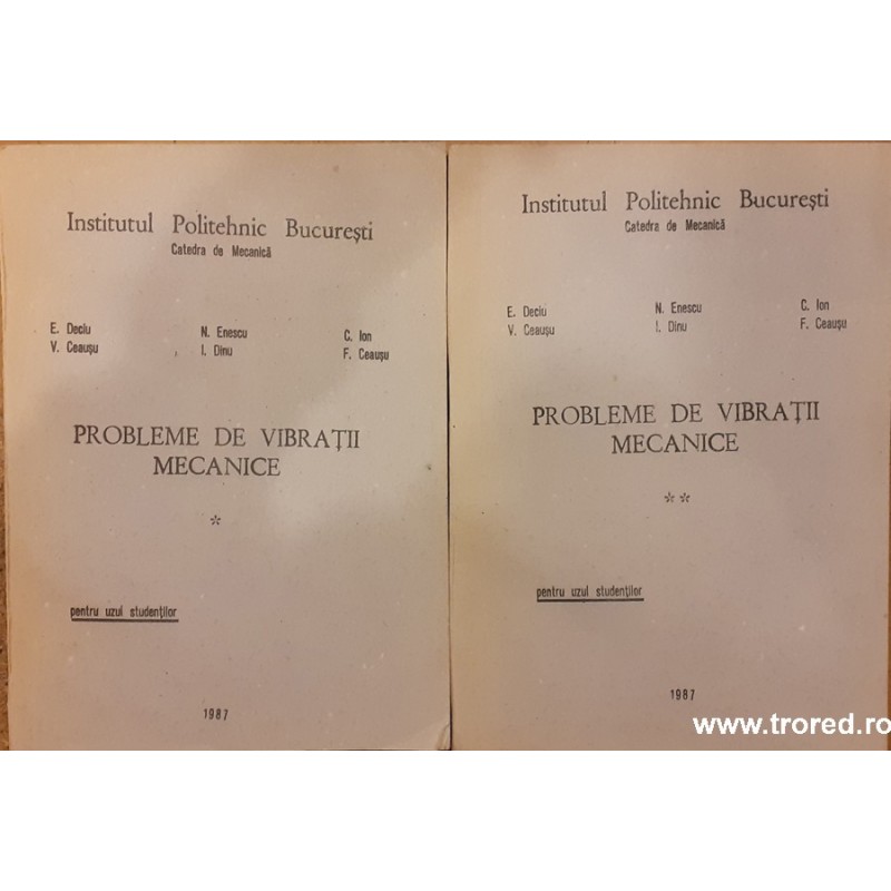 Probleme de vibratii mecanice 2 volume