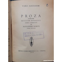Vasile Alecsandri Proza / Poezii Opere complete