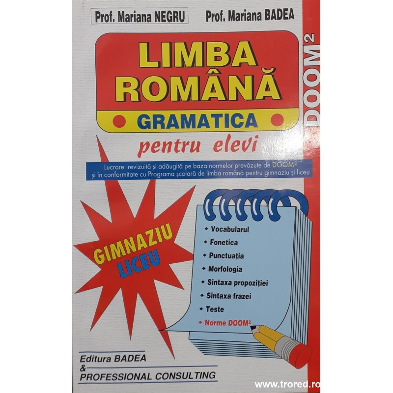 Limba romana Gramatica pentru elevi DOOM 2