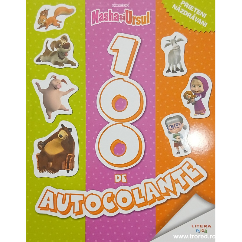 Masha si Ursul 100 de autocolante Prieteni nazdravani