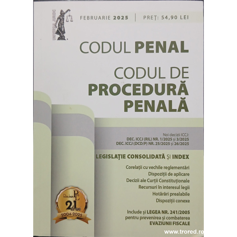 Codul penal Codul de procedura penala