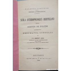 Scola de anthropologie (Bertillon) pentru agentii de politie