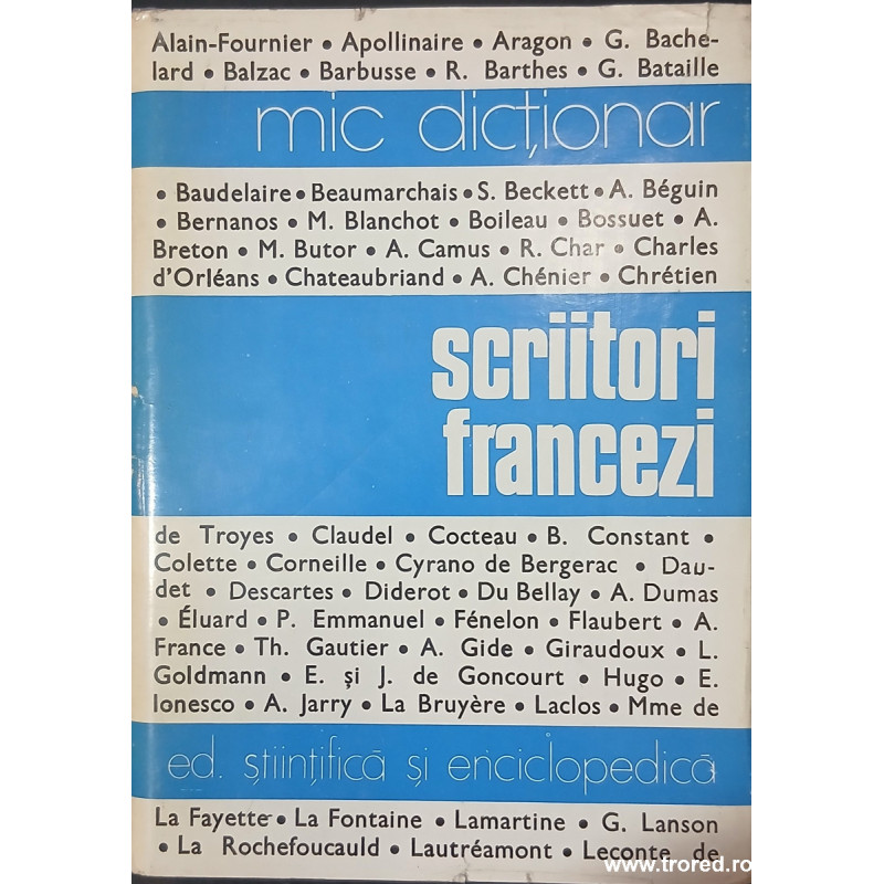 Scriitori francezi Mic dictionar
