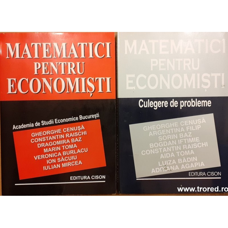 Matematici pentru economisti 2 volume