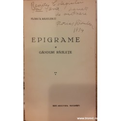 Epigrame si ganduri raslete. Autograf